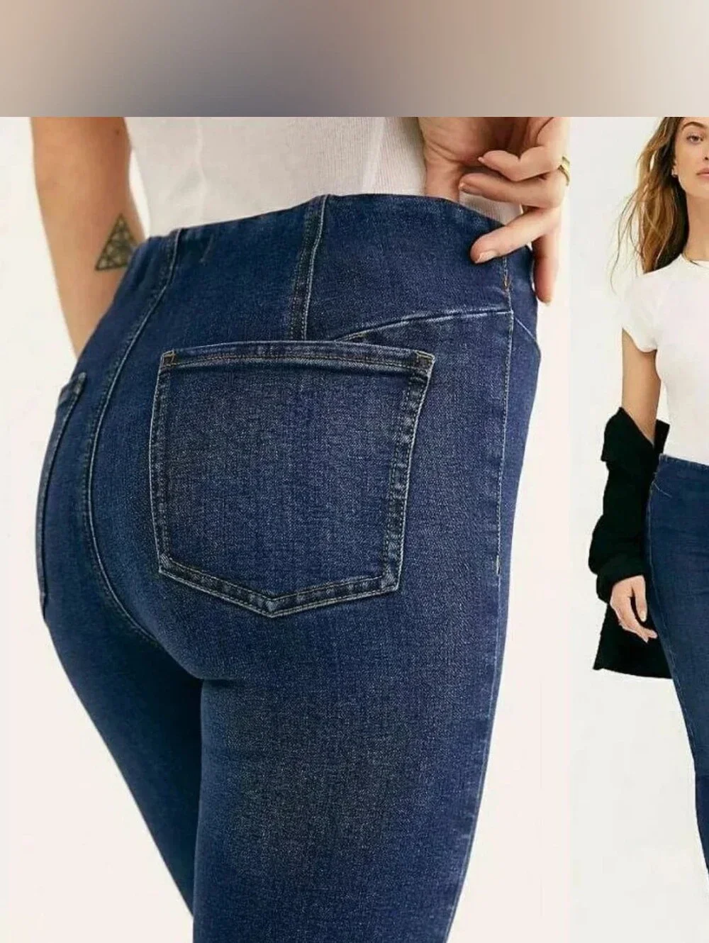 Free People Miles Away High Waist Crop Skinny Jeans in Feels like Sunshine 30